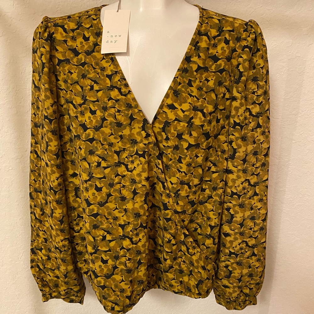 Puff sleeve floral large